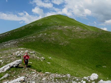 Scendendo dal monte Croce