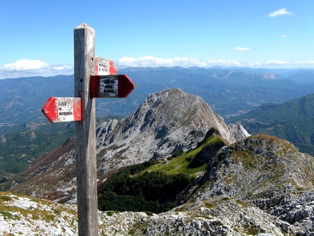 Presso il Callare della Pania, sullo sfondo la Pania Secca