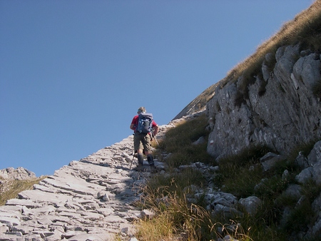 Sulla parte alta della via di lizza delle Gruzze