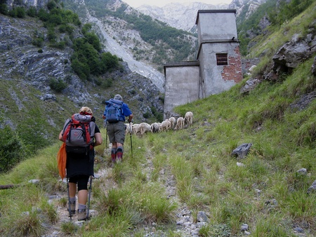 Salendo all'inizio del canale dei Vernacchi