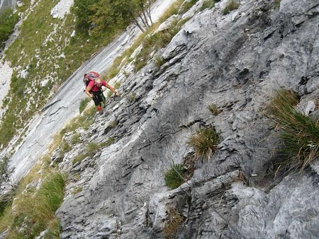 Tratto attrezzzato del sentiero Piotti
