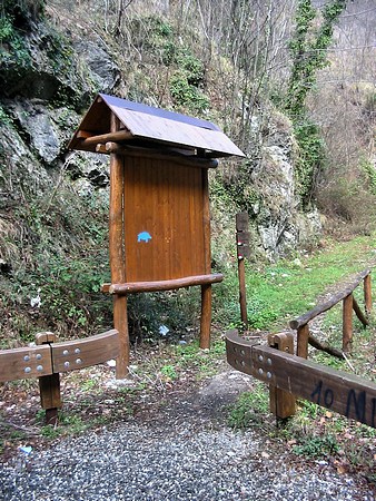 L'inizio del sentiero a Ponte Storto