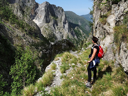 un tratto conservato della via di lizza