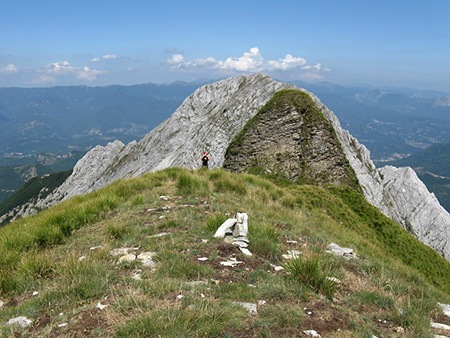  il Naso visto dalla cresta del Mento, sullo sfondo la Pania Secca