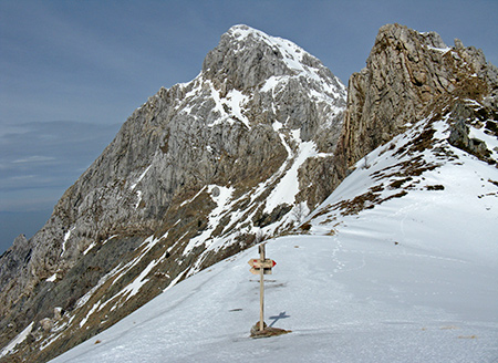 la Foce di Giovo in inverno sullo sfondo il Pizzo